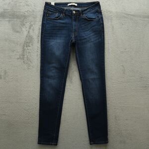 KanCan Jeans Junior's Size 9/28 Blue Mid-Rise Skinny Denim 29" Inseam Stretch